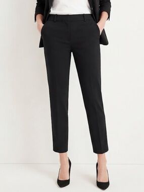 J.Crew Cameron Slim Ankle Pant Four-Season Stretch Black Sz 12 Large 26.5” L